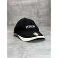 Vintage 90s Italia Embroidered Spellout Destination Strapback Hat OSFA Black