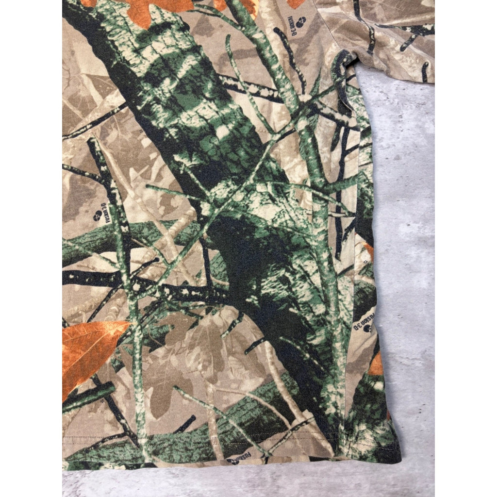 Vintage Fusion 3D Tree Camo Hunting Long Sleeve T-Shirt Size Large