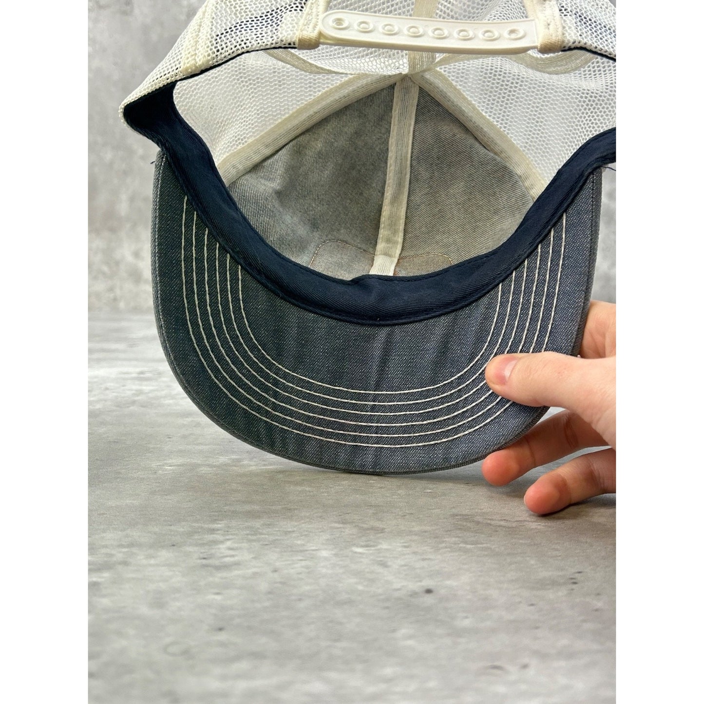 Vintage 80s John Deere Tractors Embroidered Patch Trucker Snapback Hat OSFA