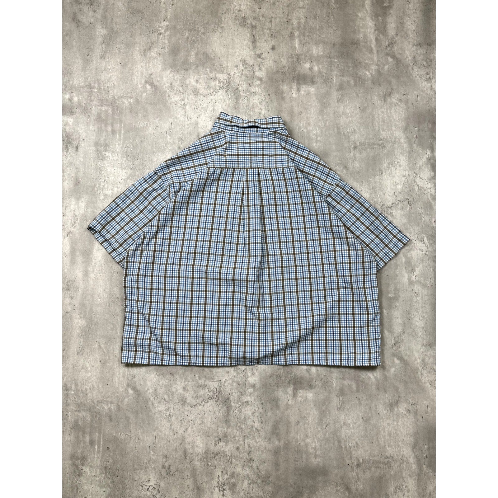 Vintage St. Johns Bay Single Pocket Plaid Cropped Button Up Shirt Size XL