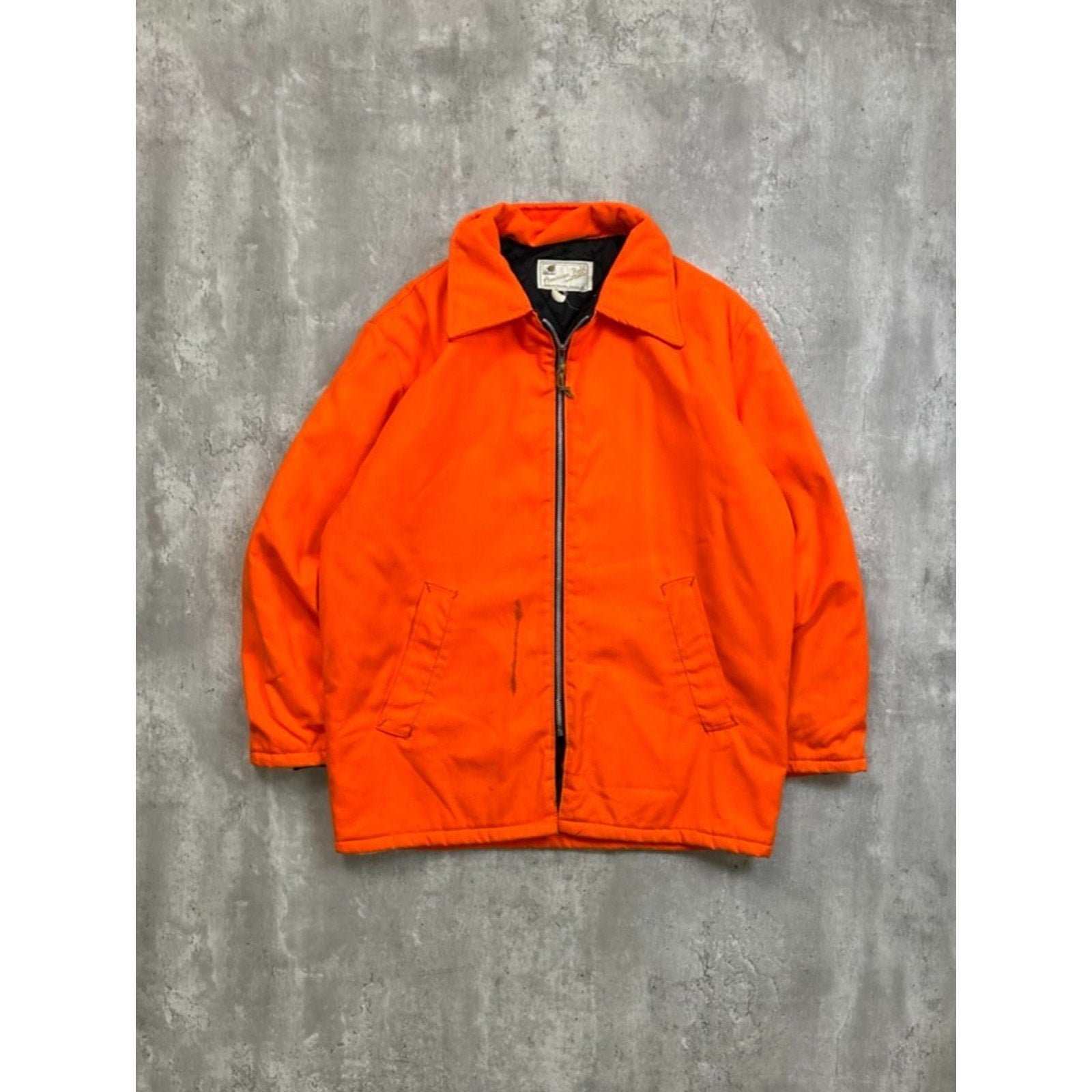 Vintage 80s American Field Insulated Full Zip Orange Hunting Jacket Size XL