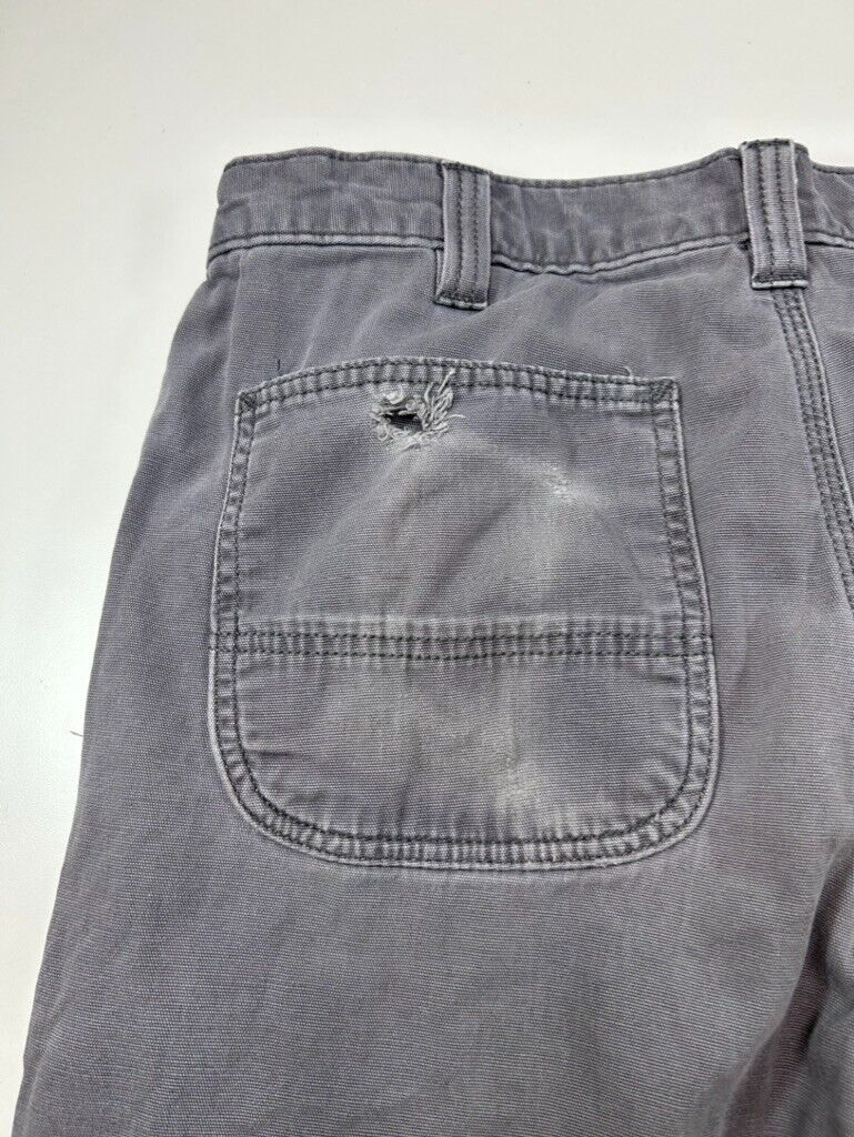 Carhartt Relaxed Fit Insulated Canvas Workwear Five Pocket Pants Size 34 Gray