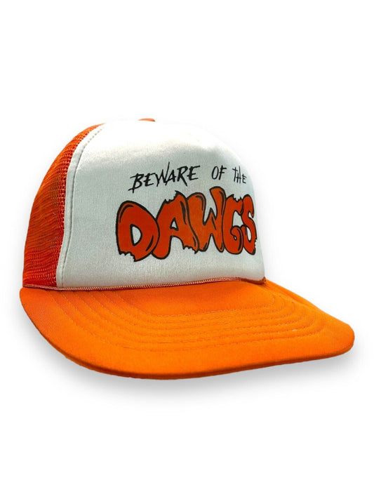 VTG 80s/90s Cleveland Browns NFL Beware Of The Dawgs Trucker Snapback Hat OSFA