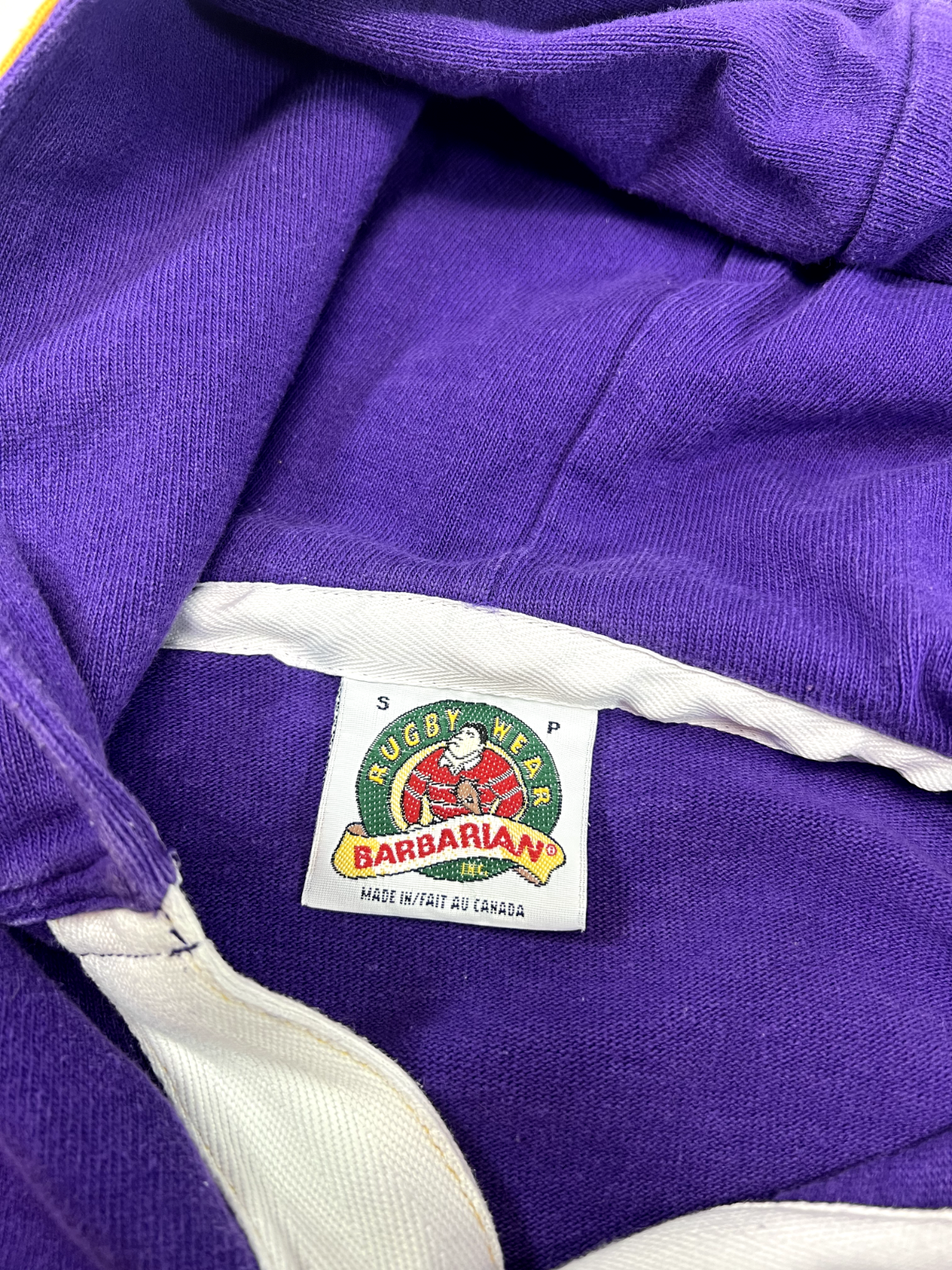 Vintage 90s Laurier University Collegiate Rugby Hooded Sweatshirt Size Small