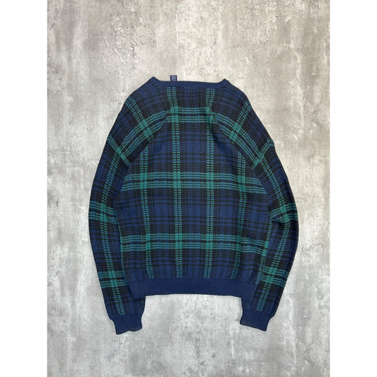 Vintage Gap Plaid Pattern Multicolour Knit Sweater Size Large