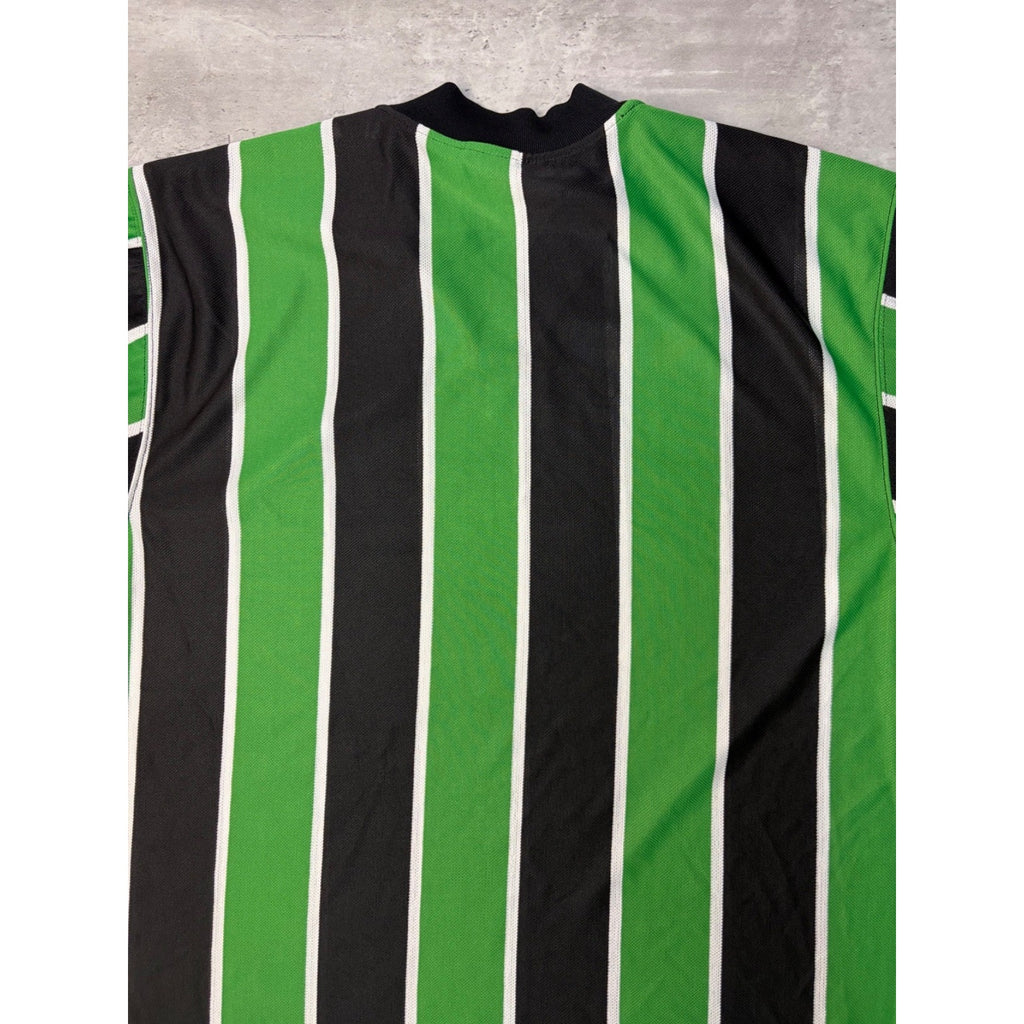 Vintage 90s Nike Embroidered Swoosh Striped Soccer Jersey Size Medium