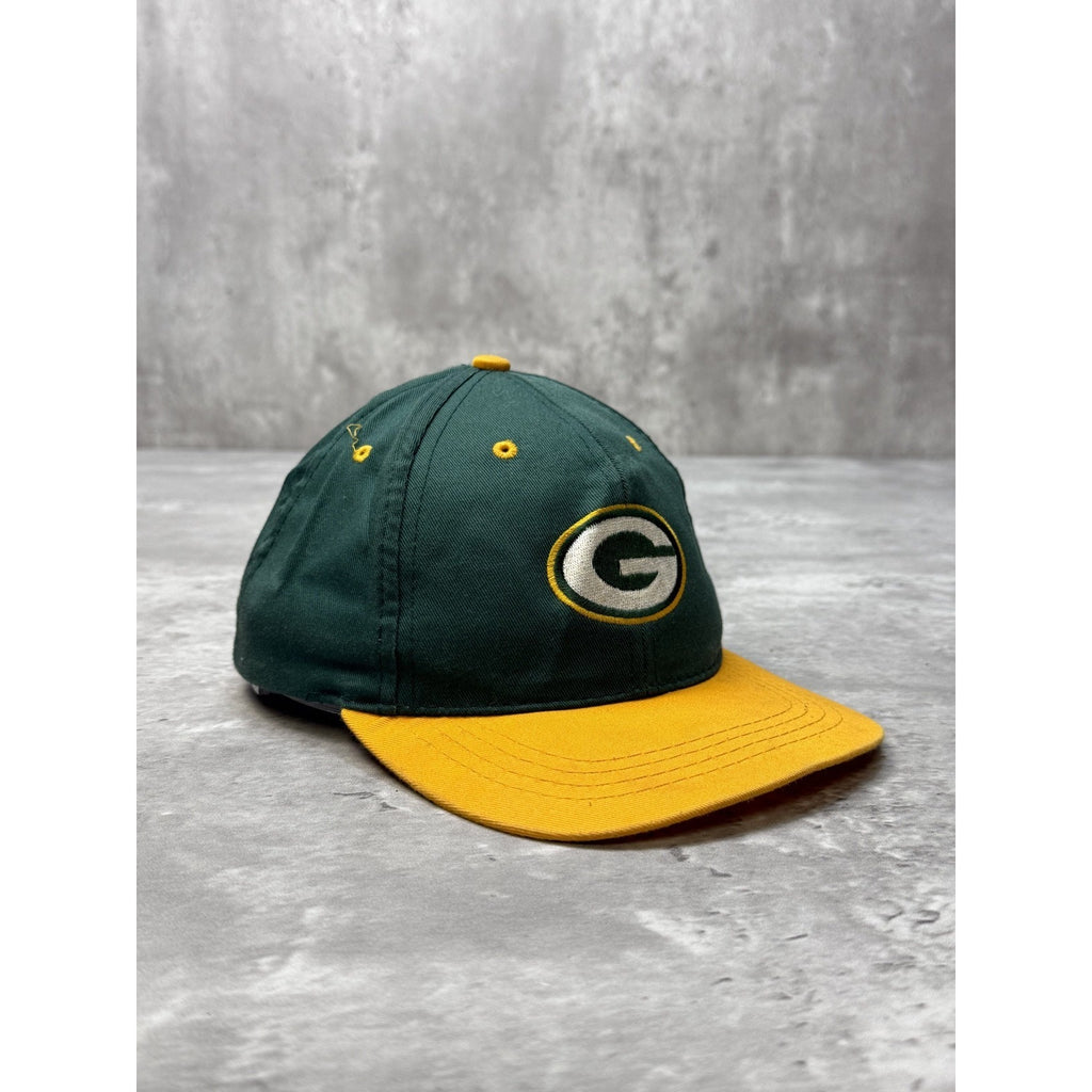 Vintage 90s Green Bay Packers NFL Embroidered Logo Snapback Hat OSFA YOUTH