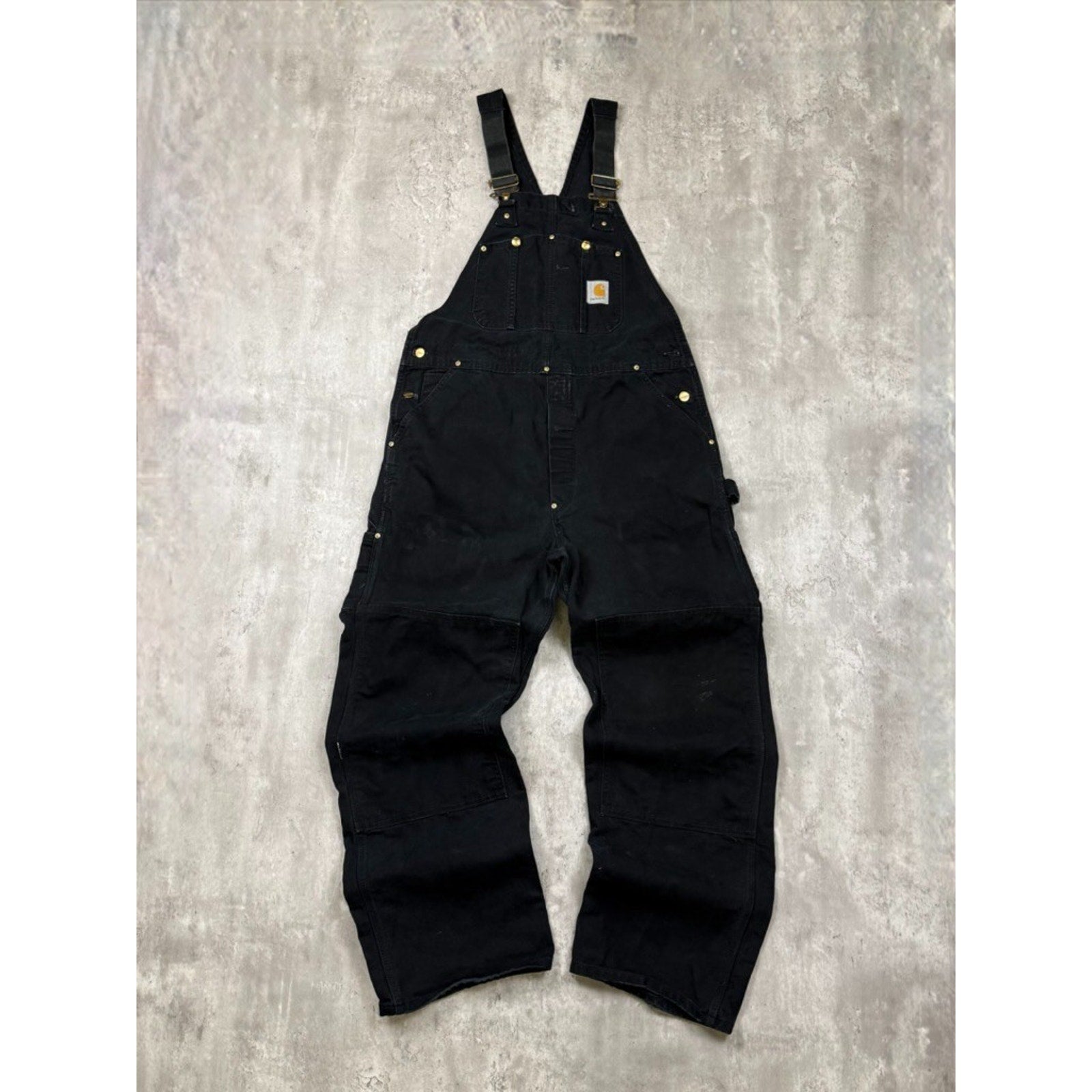 Vintage Carhartt Canvas Workwear Double Knee Overall Pants Size 38