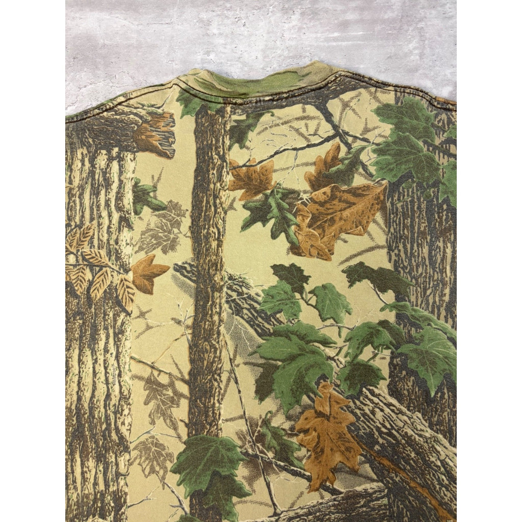 Vintage Realtree Tree Camo Hunting T-Shirt Size XL