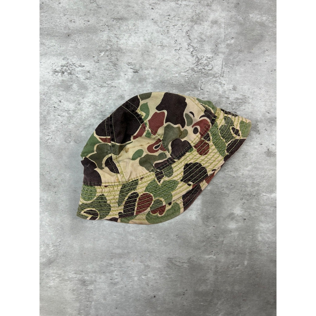 Vintage 80s/90s Woodland Camo Hunting Bucket Hat OSFA