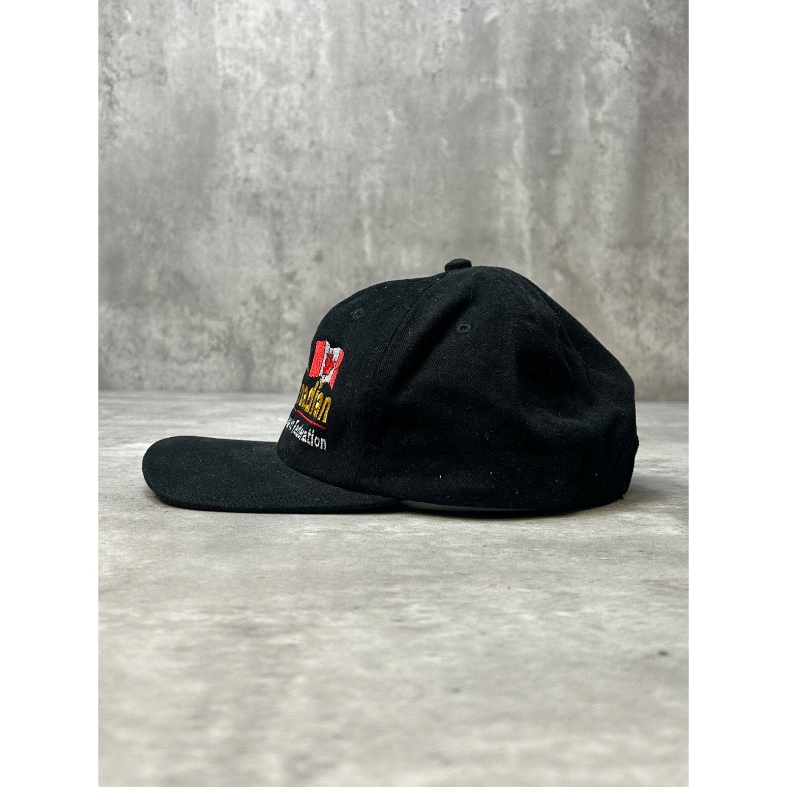 Vintage 90s Tax Me Im Canadian Graphic Spellout Strapback Hat OSFA