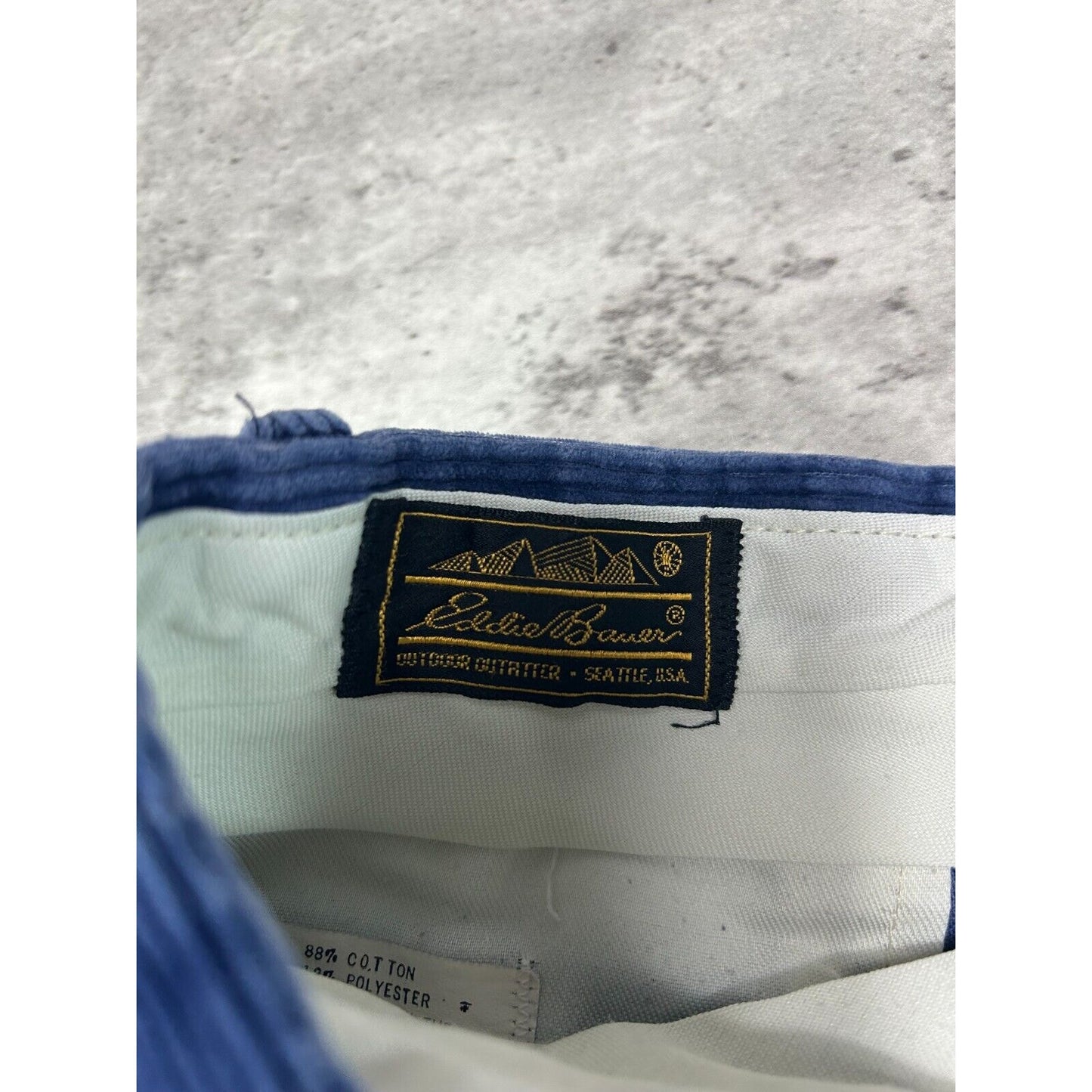 Vintage 80s/90s Eddie Bauer Corduroy Trouser Style Pants Size 29 Blue