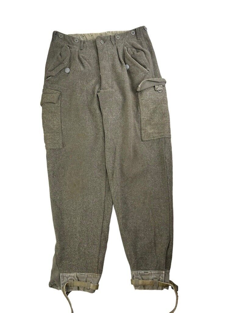 Vintage 1971 WWII Swedish Military Issue C150 Wool Cargo Pants Size 31