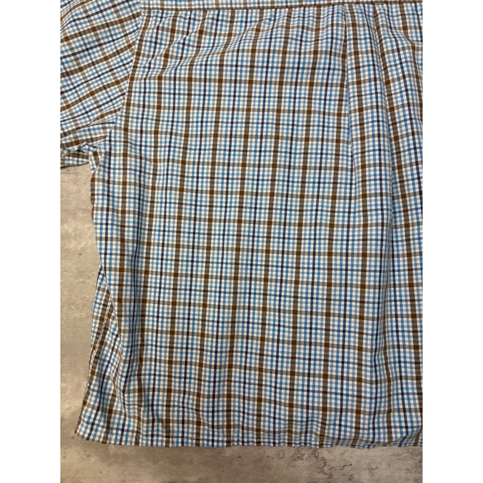 Vintage St. Johns Bay Single Pocket Plaid Cropped Button Up Shirt Size XL