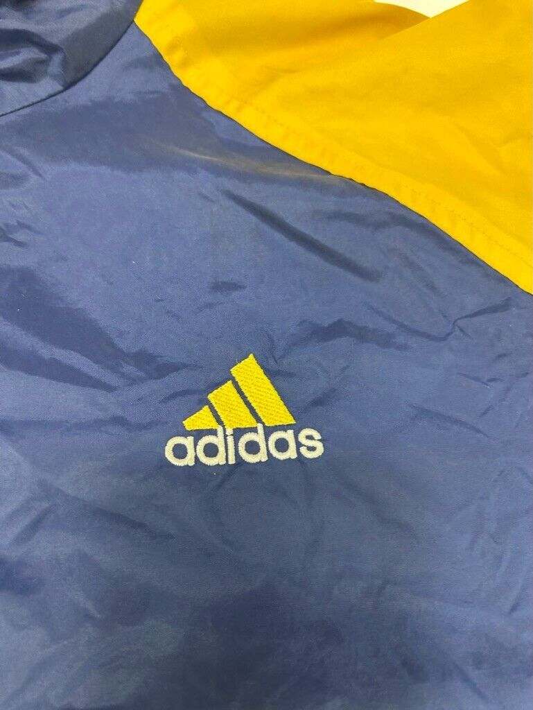 Vintage 90s Adidas Embroidered Logo Full Zip Nylon Windbreaker Jacket Sz Medium