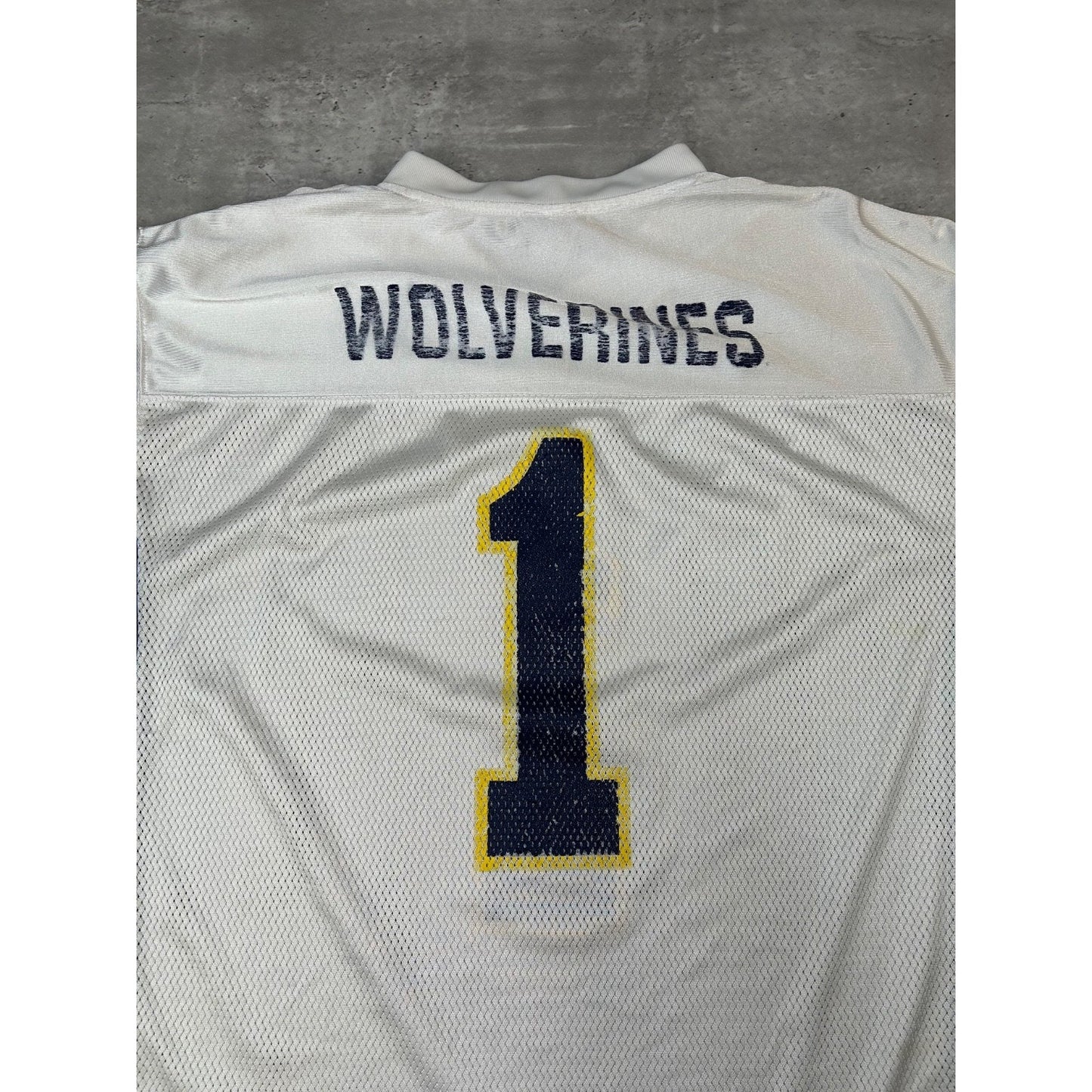 Vintage Michigan Wolverines #1 NCAA Starter Football Jersey Size Large