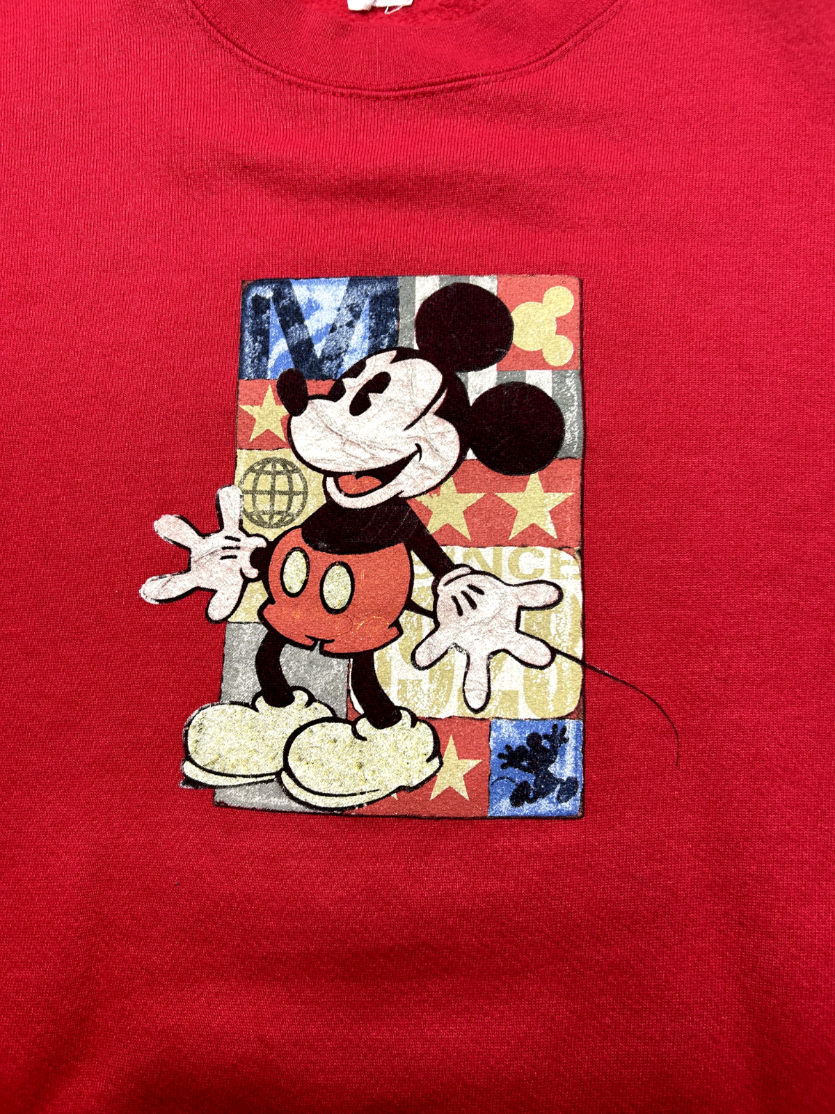 Vintage 90s Disney Mickey Mouse Cartoon Character Graphic Sweatshirt Size Large