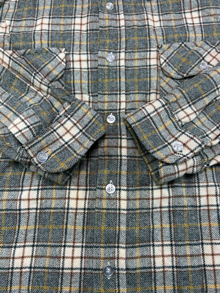 VTG 80s/90s Pendleton Wool Plaid Double Pocket Long Sleeve Button Up Shirt Sz XL