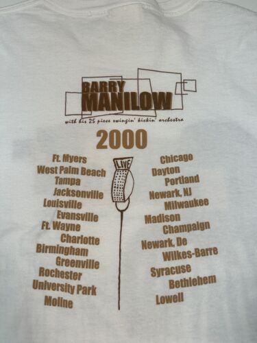 Vintage 2000 Barry Manilow Swingin Kickin Orchestra Winterland T-Shirt Size 2XL