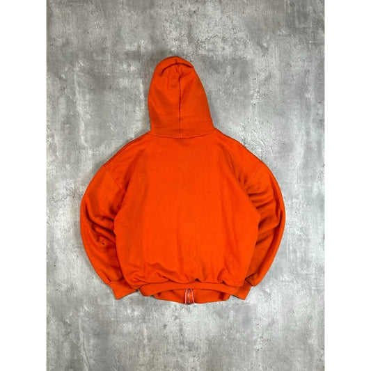 Vintage 80s Sportswear Blank Thermal Lined Full Zip Hooded Sweatshirt Size Large