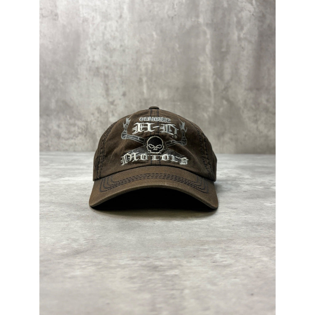 Vintage 2000s Harley Davidson Motors Embroidered Spellout Snapback Hat OSFA