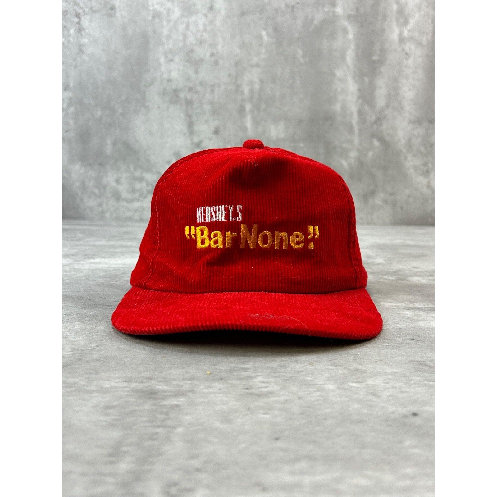 Vintage 90s Hershey Bar None Embroidered Spellout Snack Snapback Hat OSFA