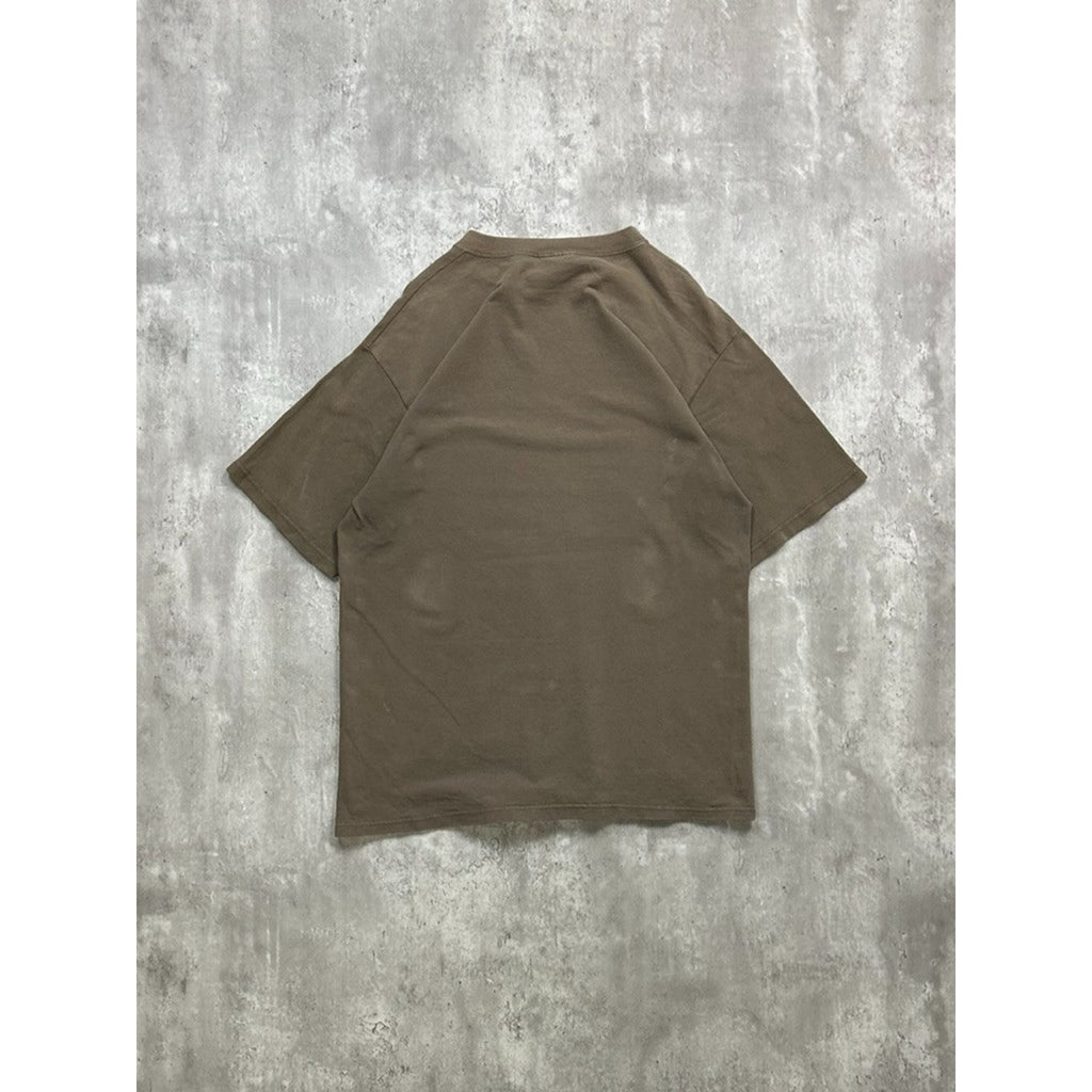 Vintage Stussy Crown Graphic Earth Tone Spellout T-Shirt Size LT