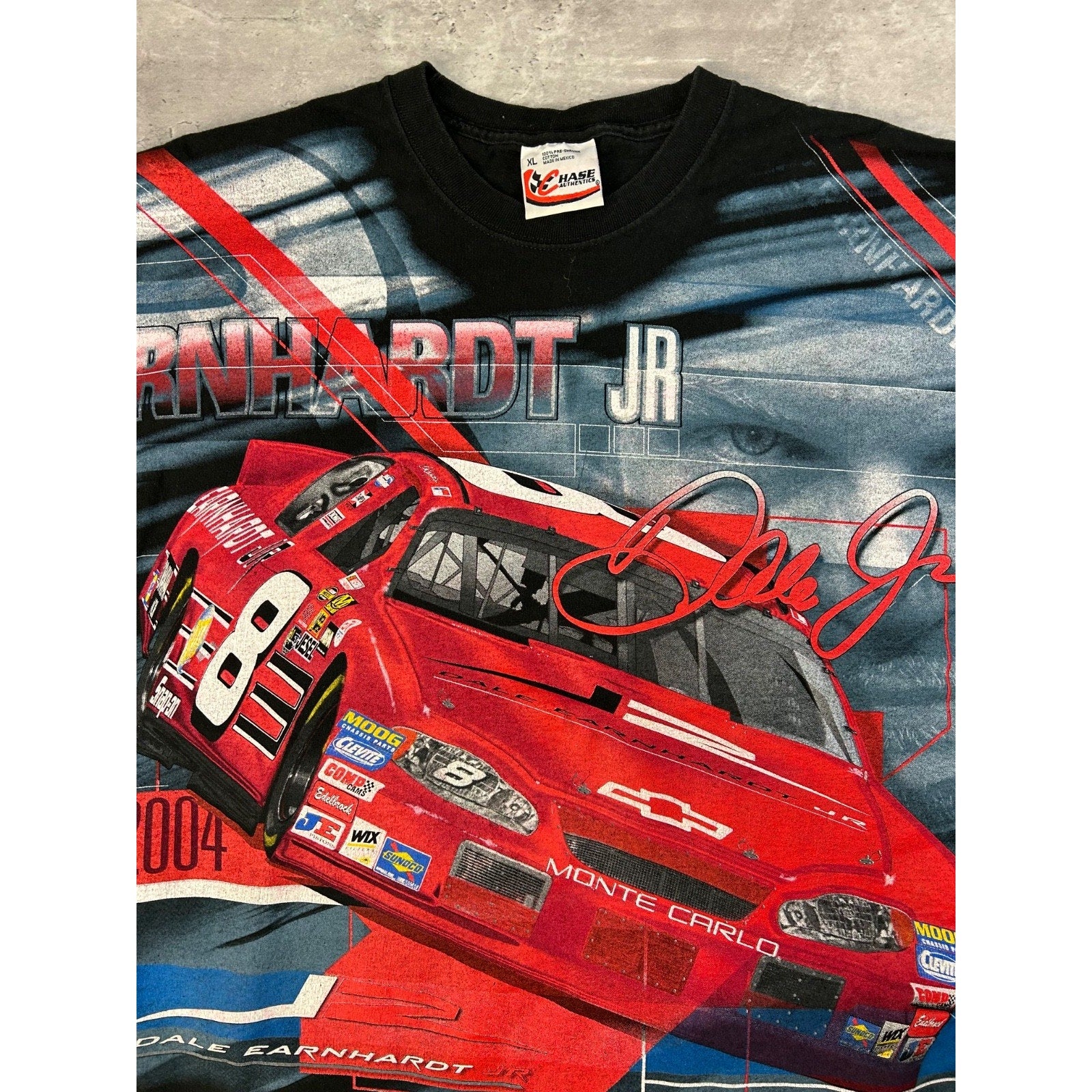 VTG Dale earnhardt Jr #8 Nascar Budweiser Racing All Over Print T-Shirt Size XL