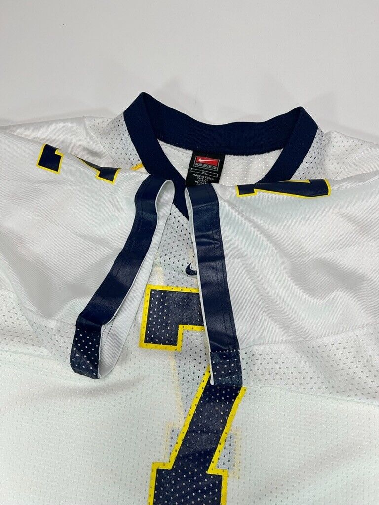 Vintage Michigan Wolverines NCAA #7 Nike Football Jersey Size XL White