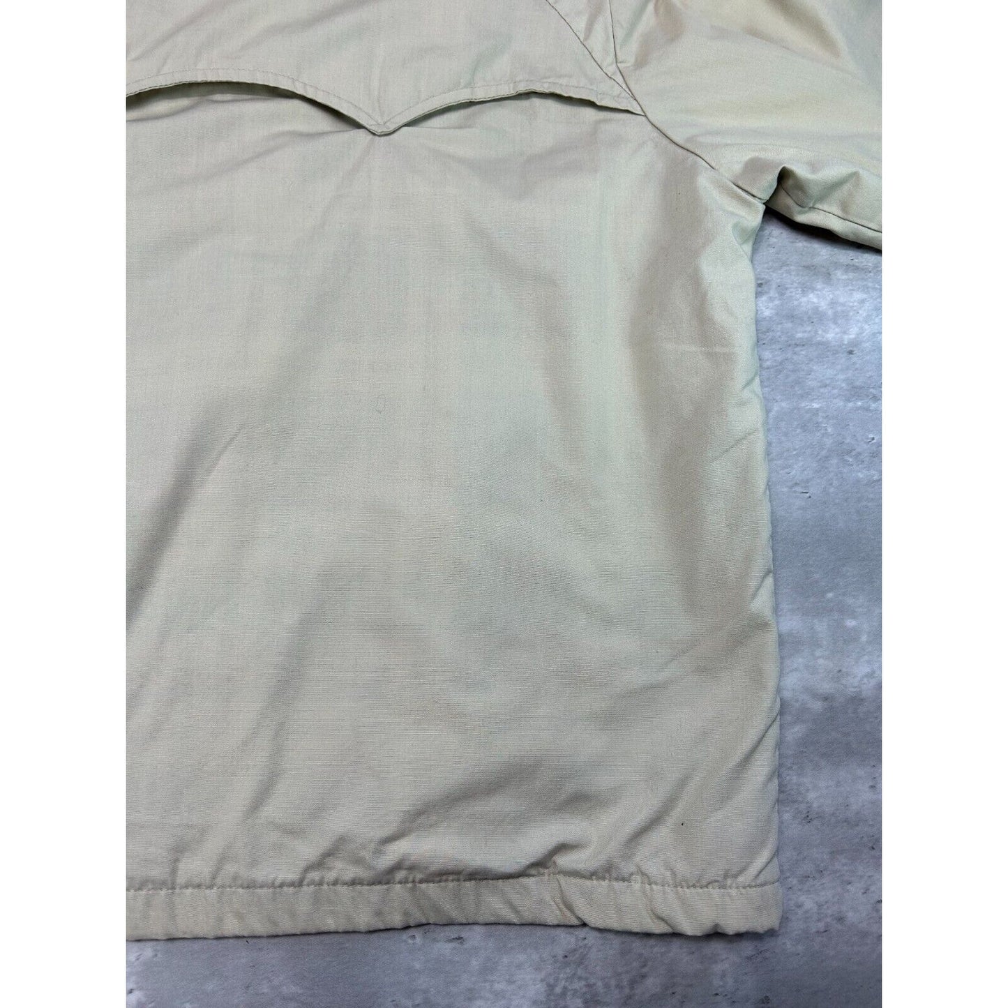 Vintage 1970s Beige Plaid Lined Harrington Style Ricky Jacket Size XL Beige