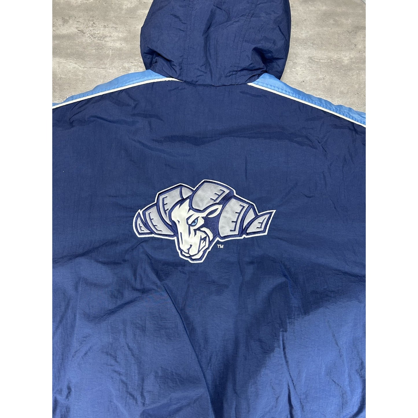 Vintage 90s UNC Tarheels NCAA Insulated Full Zip Hooded Starter Jacket Size 2XL