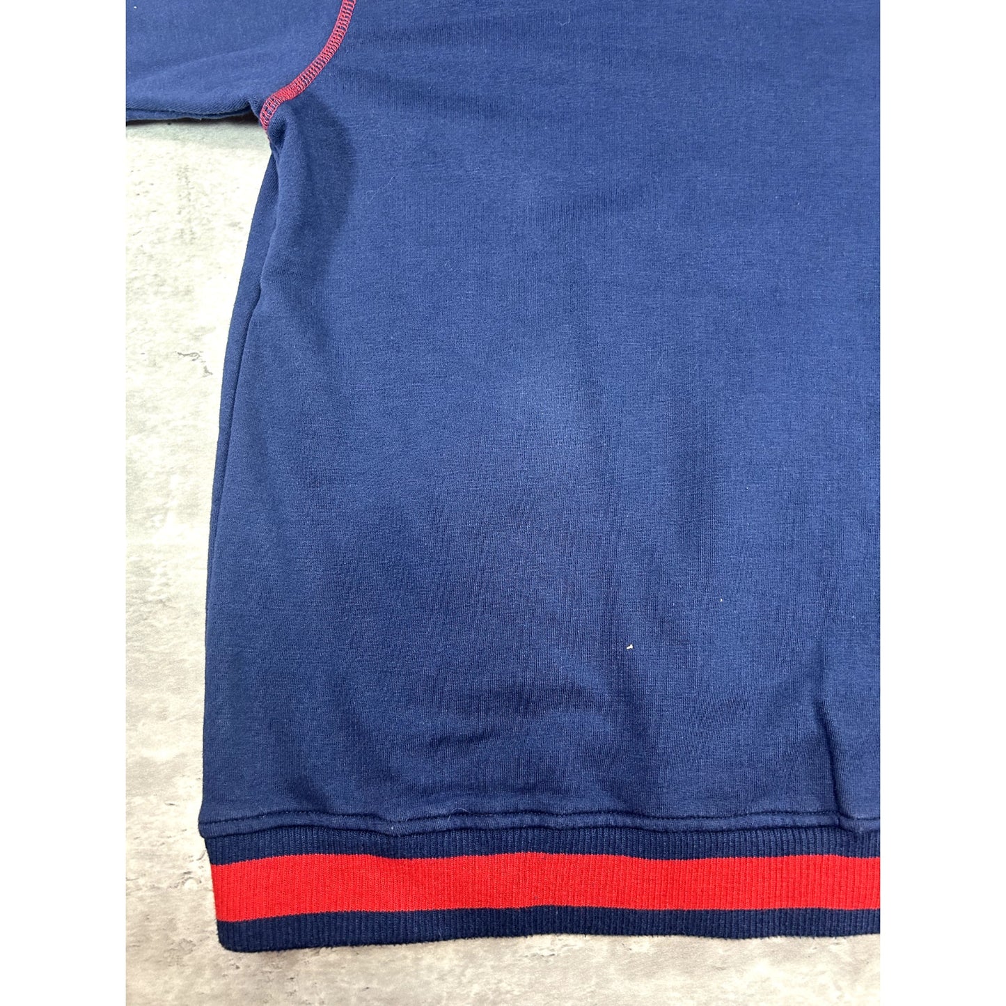 Vintage Budweiser Embroidered Logo Hooded Sweatshirt Size Large Blue