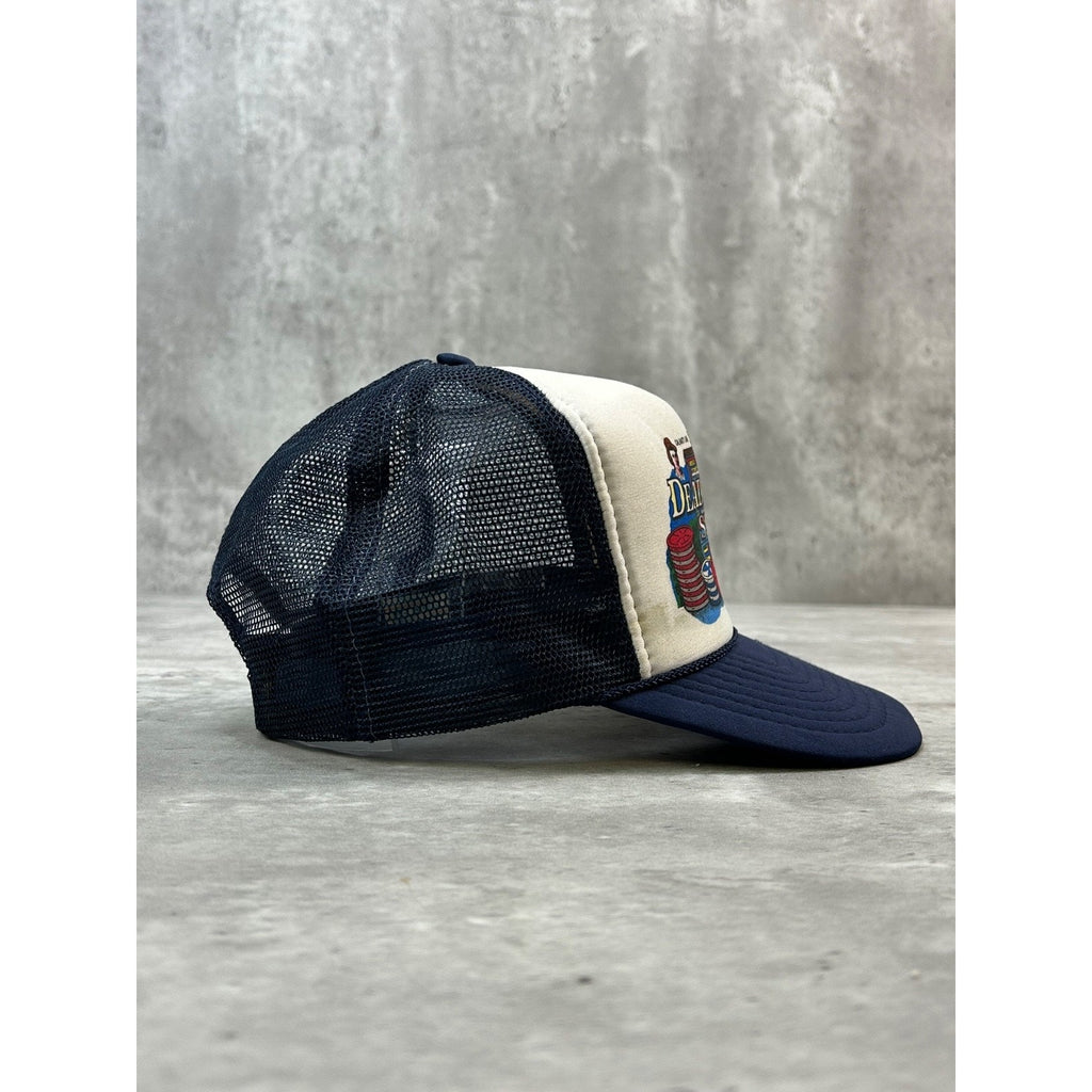 Vintage 80s Deadwood S.D. Casino Destination Graphic Trucker Snapback Hat OSFA