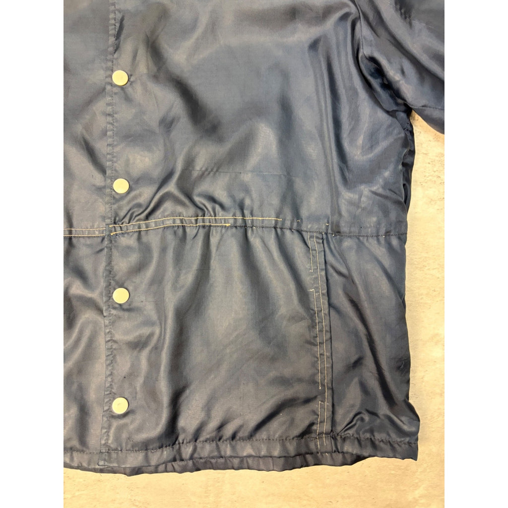 Vintage 1970s Towncraft Nylon Navy Blue Coaches Jacket Size XL