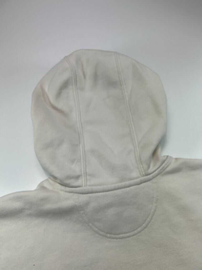 Carhartt Loose Fit Embroidered Patch Hooded Workwear Sweatshirt Size XL Beige