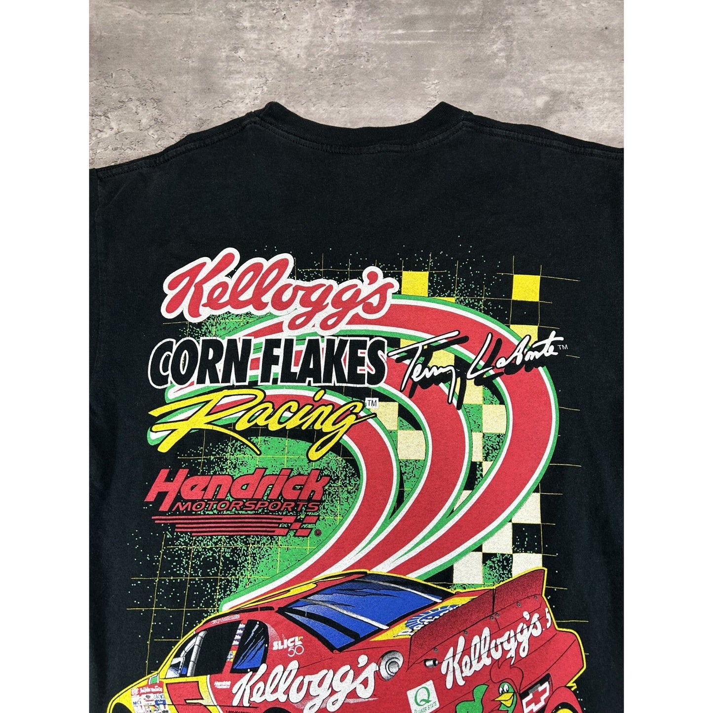 Vintage 1998 Terry Labonte #5 Nascar Big Graphic Kellogs T-Shirt Size Large