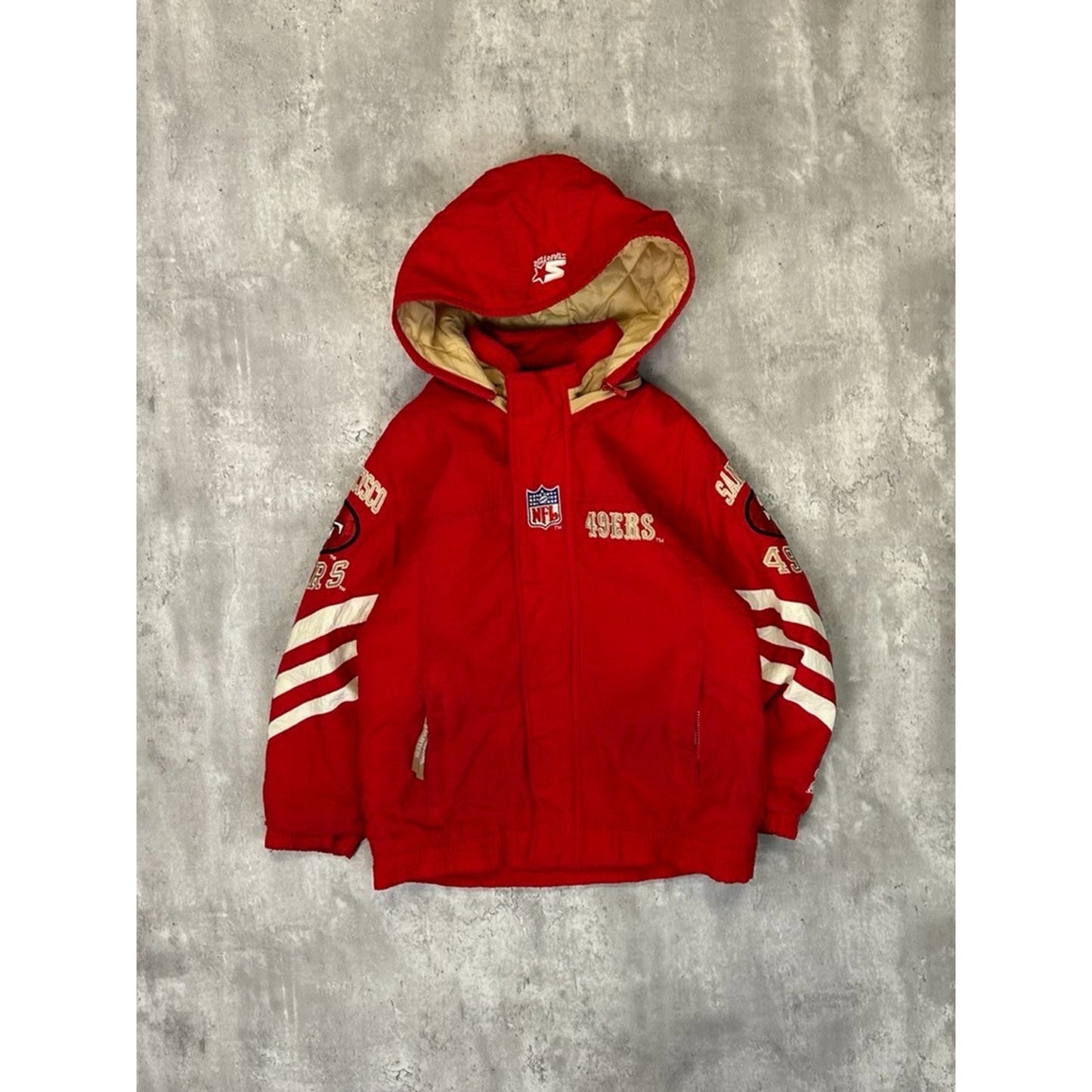 Vintage San Francisco 49ers NFL Starter Full Zip Insulated Jacket Size Medium