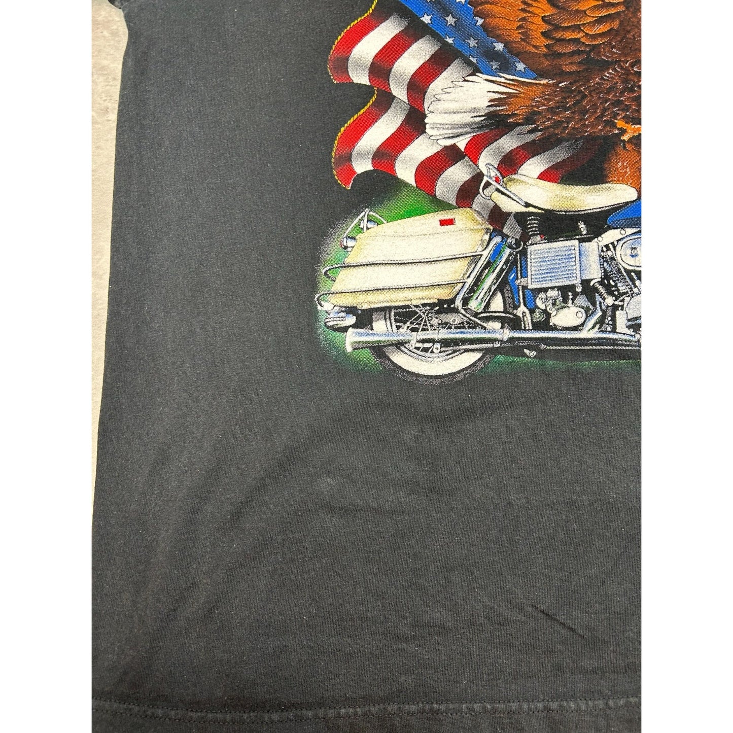 Sturgis Black Hills Rally Bald Eagle Motorcycle Graphic T-Shirt Size XL Black