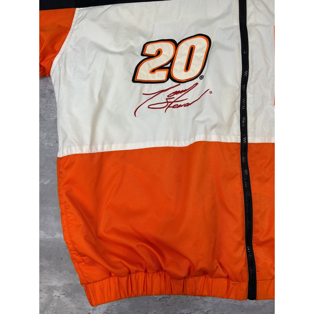 Vintage 90s Tony Stewart #20 Home Depot Racing Nascar Insulated Jacket Size 2XL