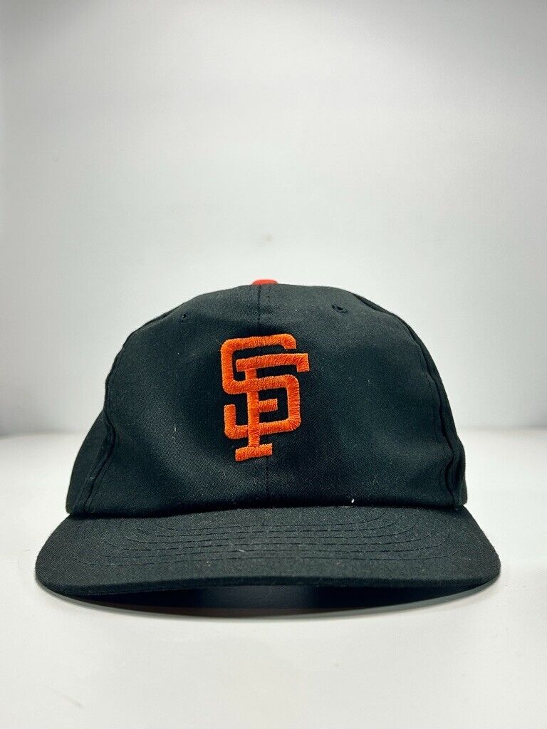 Vintage 90s San Fransisco Giants MLB Embroidered Logo Snapback Hat OSFA Black