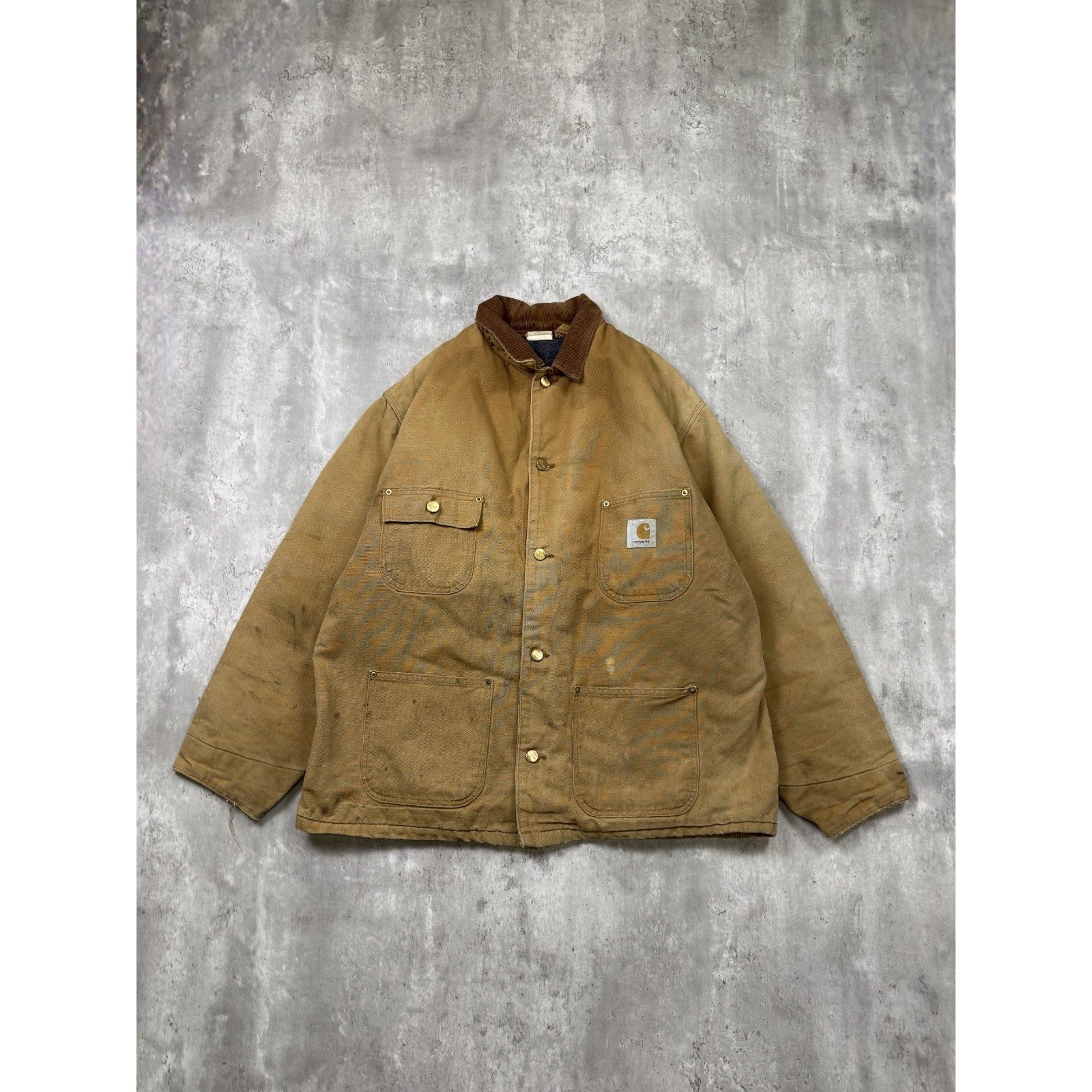 Vintage Carhartt Blanket Lined Canvas Workwear Chore Barn Jacket Size XL