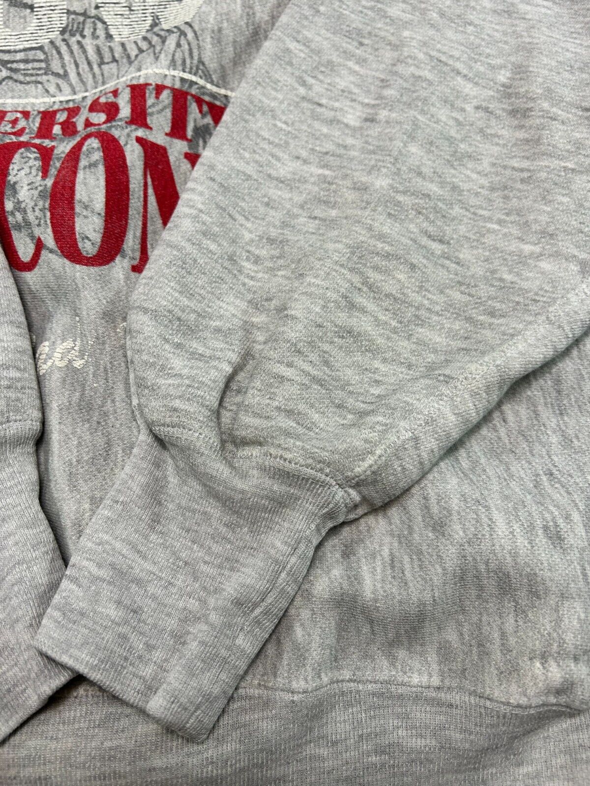 Vintage Wisconsin Badgers NCAA University Reverse Weave Style Sweatshirt Sz L