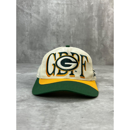 Vintage 90s Green Bay Packers NFL Embroidered Logo Football Snapback Hat OSFA