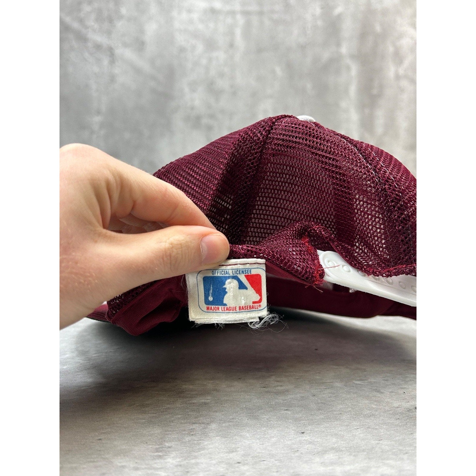 Vintage 80s Philadelphia Phillies MLB Embroidered Logo Trucker Snapback Hat OSFA