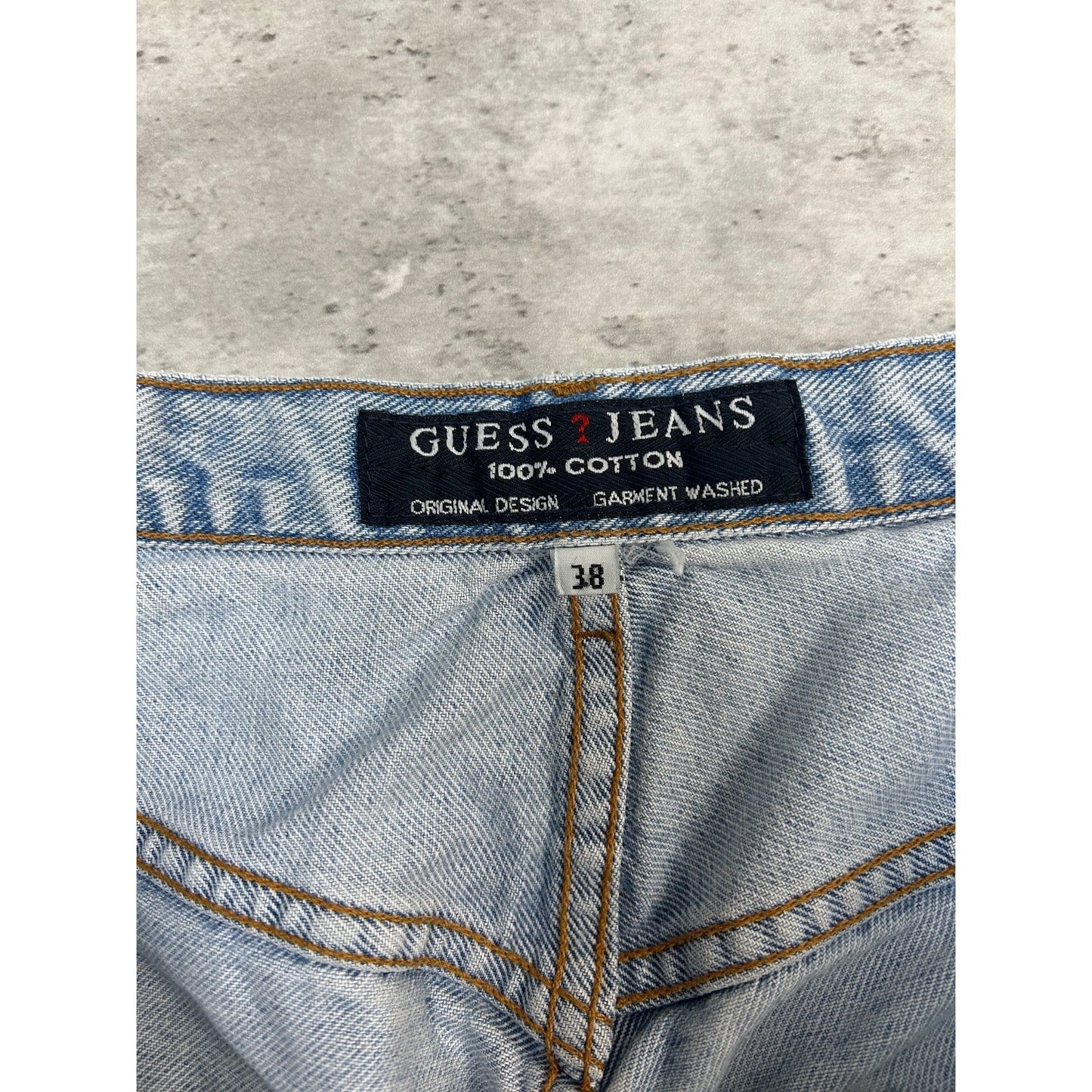 Vintage 90s Guess Jeans Light Wash Denim Carpenter Pants Size 36
