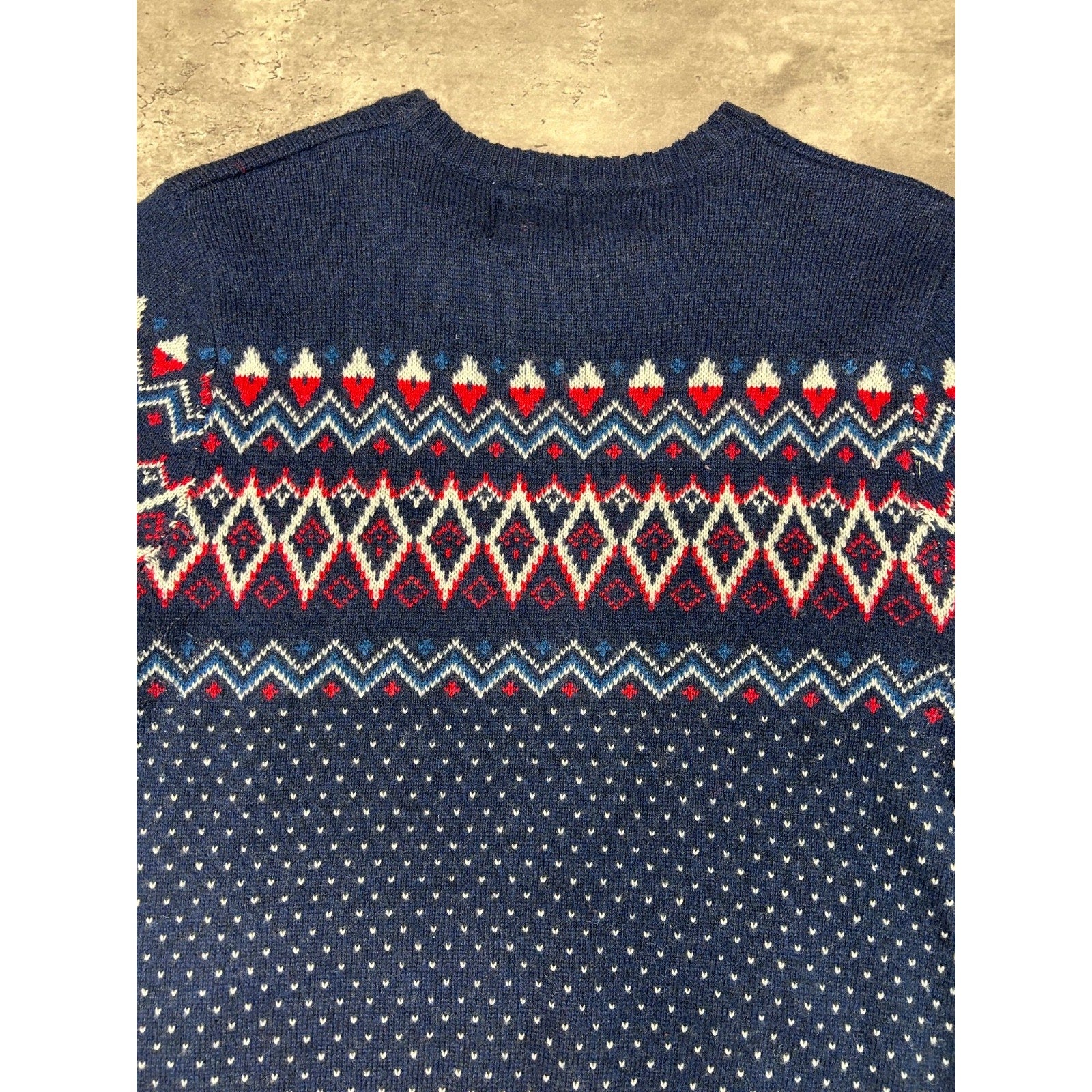 Vintage Urban Pipeline Geometric Striped Pullover Knit Sweater Size Medium