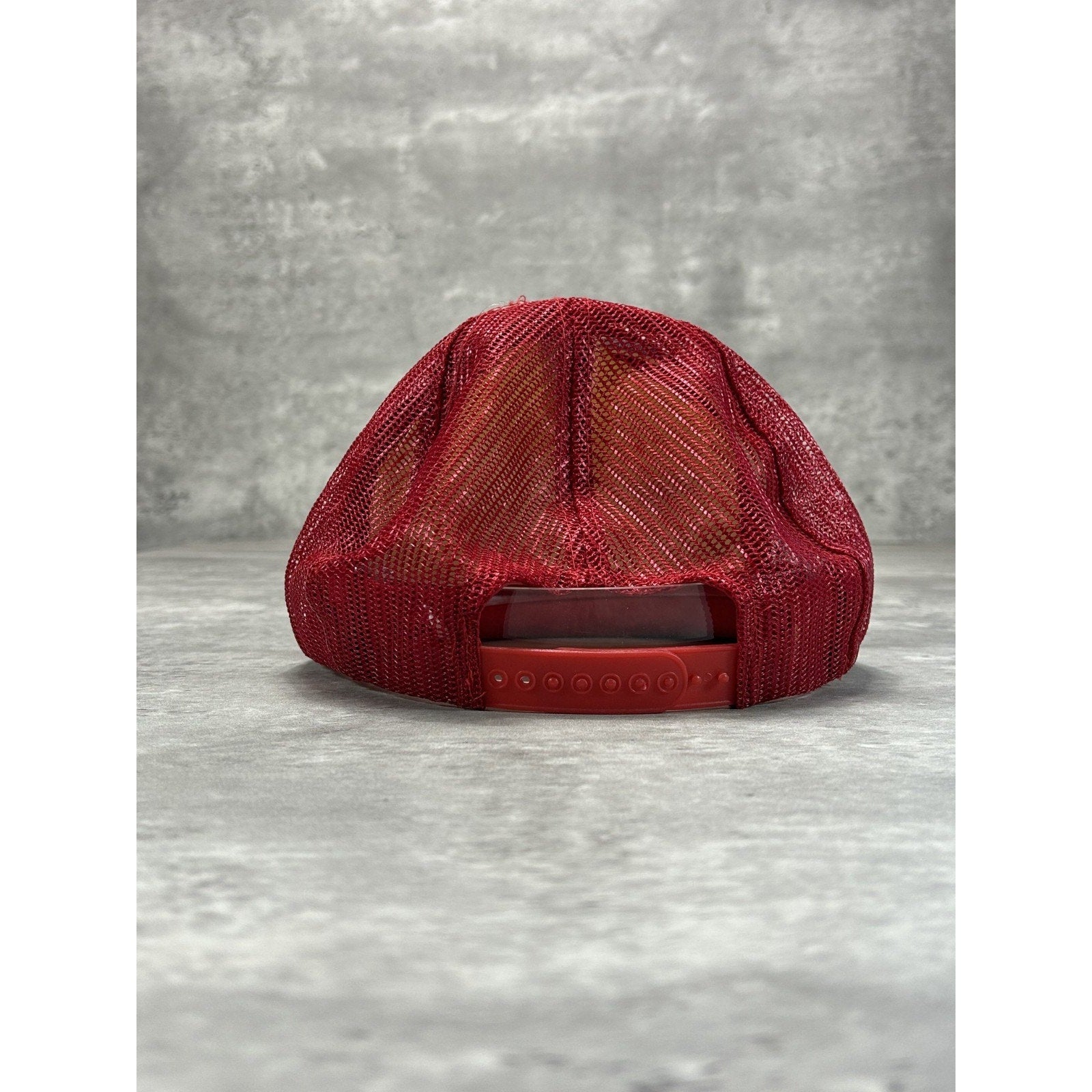 Vintage 80s Noble Trailer Sales Graphic Logo Trucker Snapback Hat OSFA