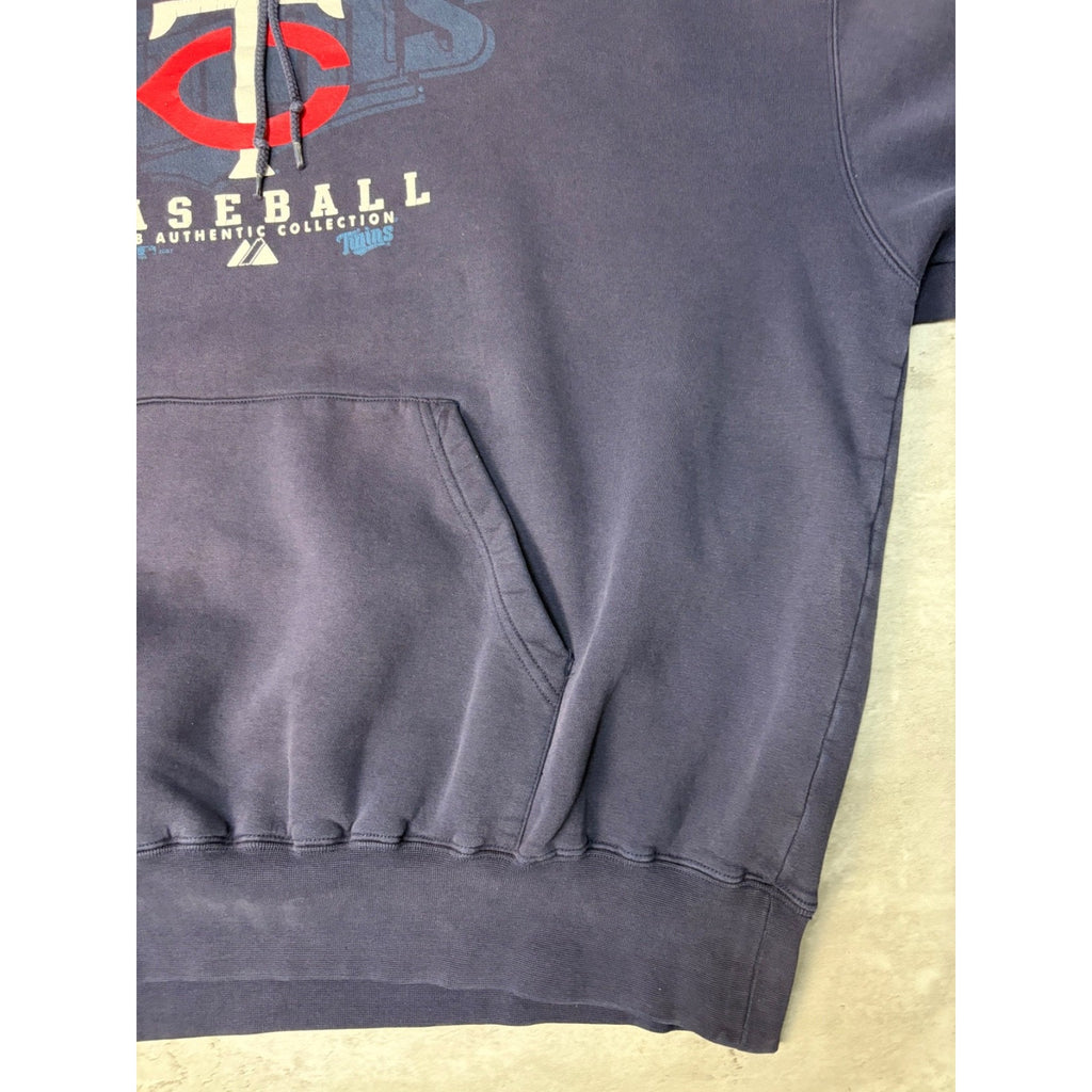 Vintage Minnesota Twins MLB Graphic Hooded Baseball Sweatshirt Size 2XL