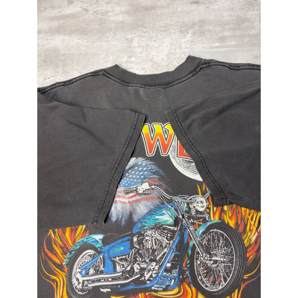 Vintage 2002 J&P Cycles Bike Week Spellout Graphic T-Shirt Size XL