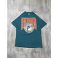 Vintage 90s Miami Dolphins NFL Spellout Graphic Football T-Shirt Size Large